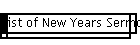 List of New Years Sermons
